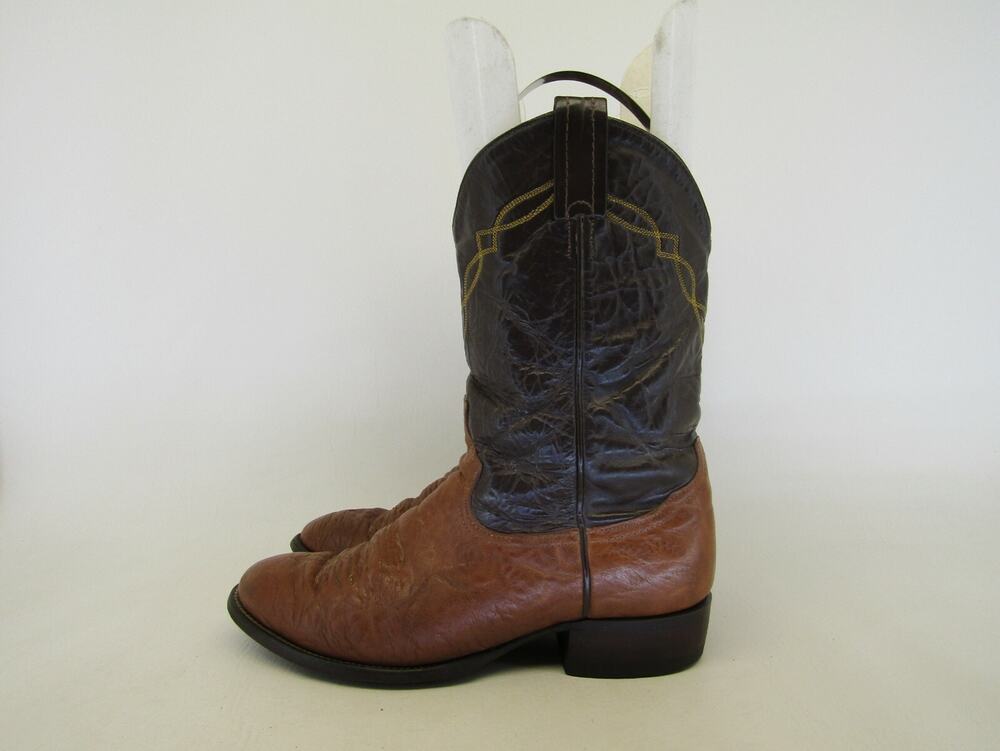 TONY LAMA Mens Size 9 D Brown Leather Bullhide Cowboy Western Boots